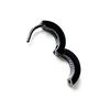 Lion Heart Wrapped Single Hoop Earrings Clear Cubic Zirconia Stainless Steel Black For One Ear Sold As One Piece Comes with Custom Pouch Brand LION