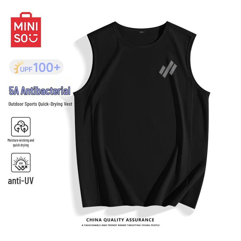 MINISO Men s Quick-Dry Sunscreen Antibacterial Sports Tank Top 3XL