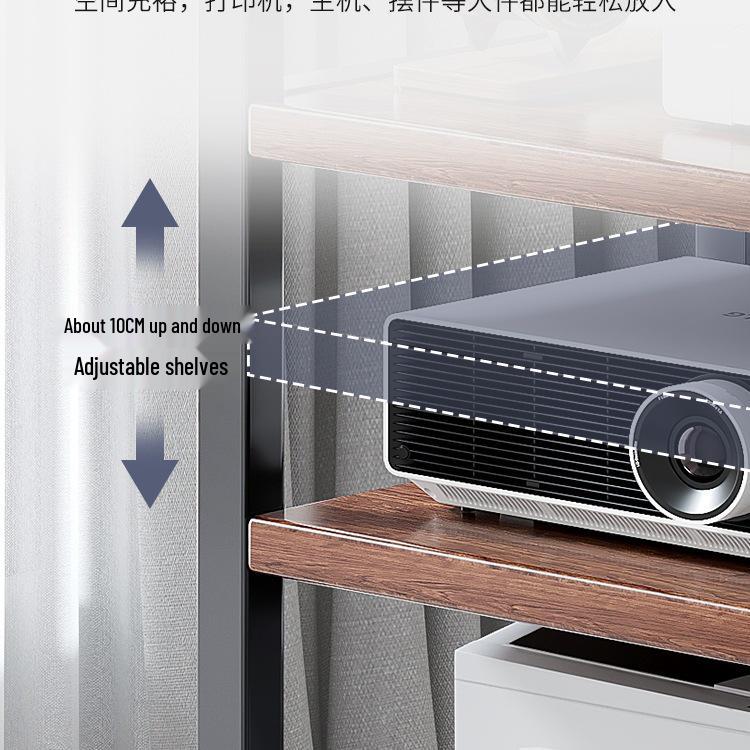 Floor-Standing Multi-Layer Mobile Printer Rack & Computer Host Organizer Cabinet
