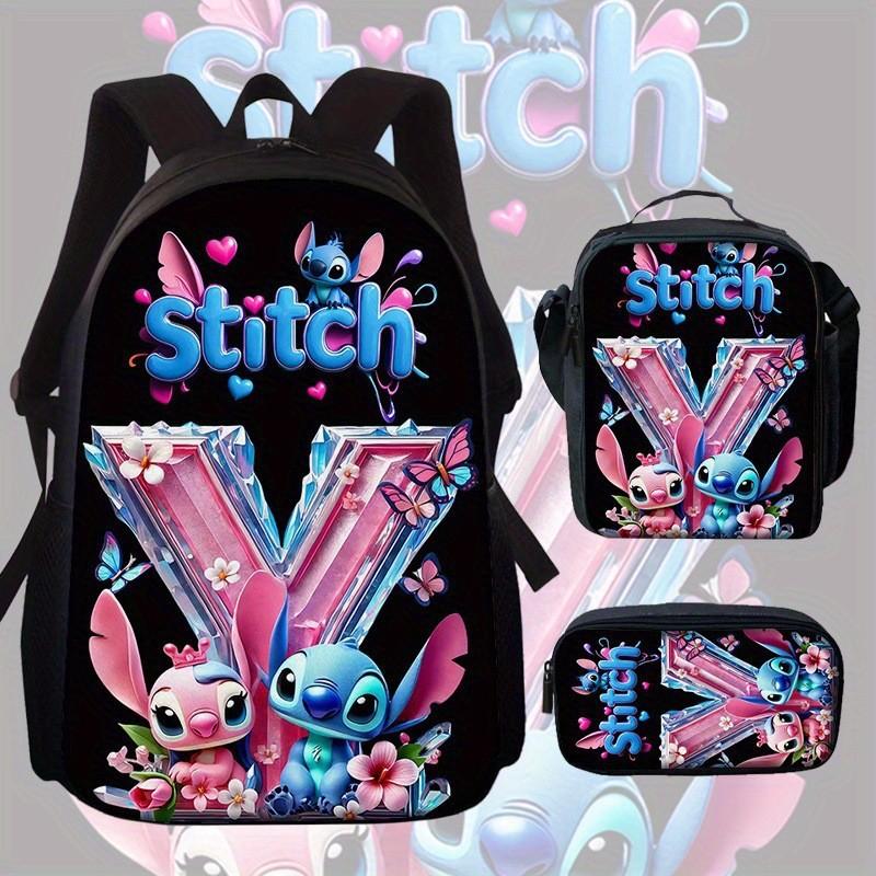 Stitch Rucksack für Kinder aus Oxford-Stoff mit Rückenschutz für den Schulgebrauch
