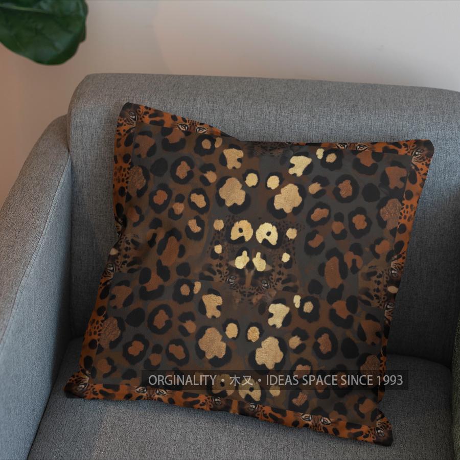 2D Colorful Leopard Pattern Decorative Pillow Cover Pattern Cushion Cover Suitable For Sofa Bedroom Car Pillow Cover