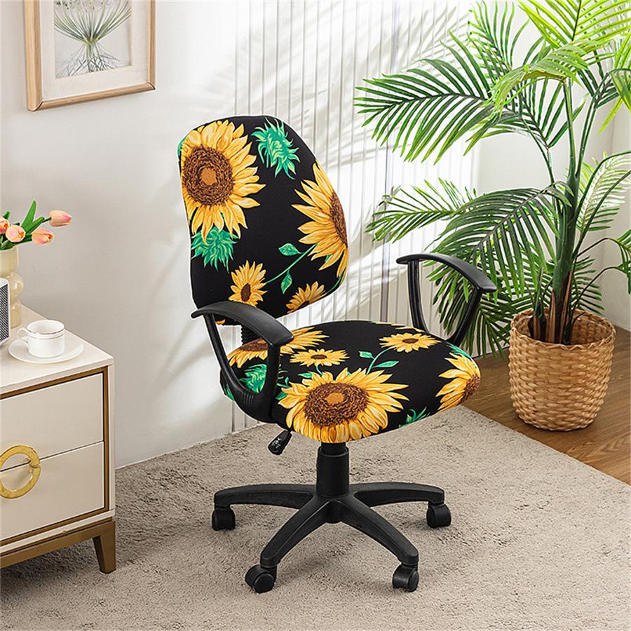 Elastic Split Chair Cover Office Lift Swivel Chair Cover Household Split Computer Chair Cover Non-Slip Seat