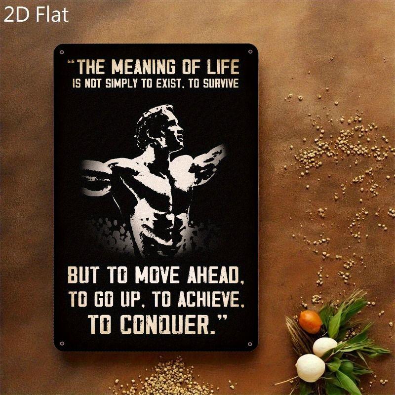 Fitness Motivation Metallblechschild Gewichtheben Fitness Poster Man Cave Garage Heimwanddekor 8x12 Zoll