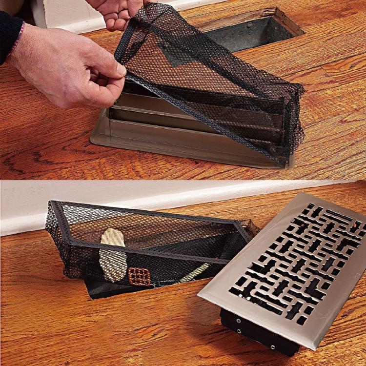 Air Vent Filter Mesh Catcher Kitchen Floor Register Trap Keeps Pet Hair Out Kitchen Bathroom Supplies