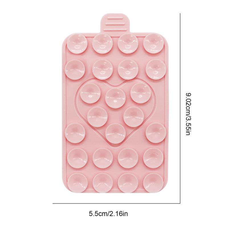 

Липкий держатель для телефона Двусторонние присоски в форме сердца Чехол для телефона Держатель для телефона Регулируемый Силиконовый Клейкий Аксессуар Портативный Прочный розовый