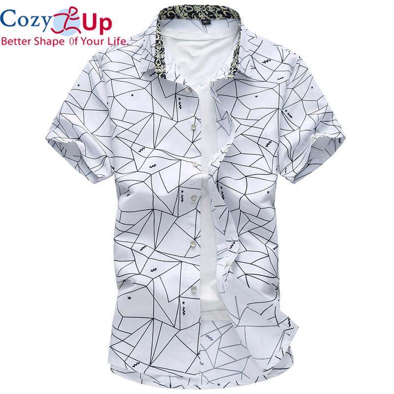 

Уютная летняя новая мужская рубашка, модная мужская клетчатая рубашка с принтом, повседневная рубашка с коротким рукавом, брендовая мужская одежда большого размера XL белый