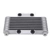 8 Row Motorcycle Oil Radiator Silver 125ml Low Wear Strong Power Fit For GY6 125CC‑250CC Motocross ATV
