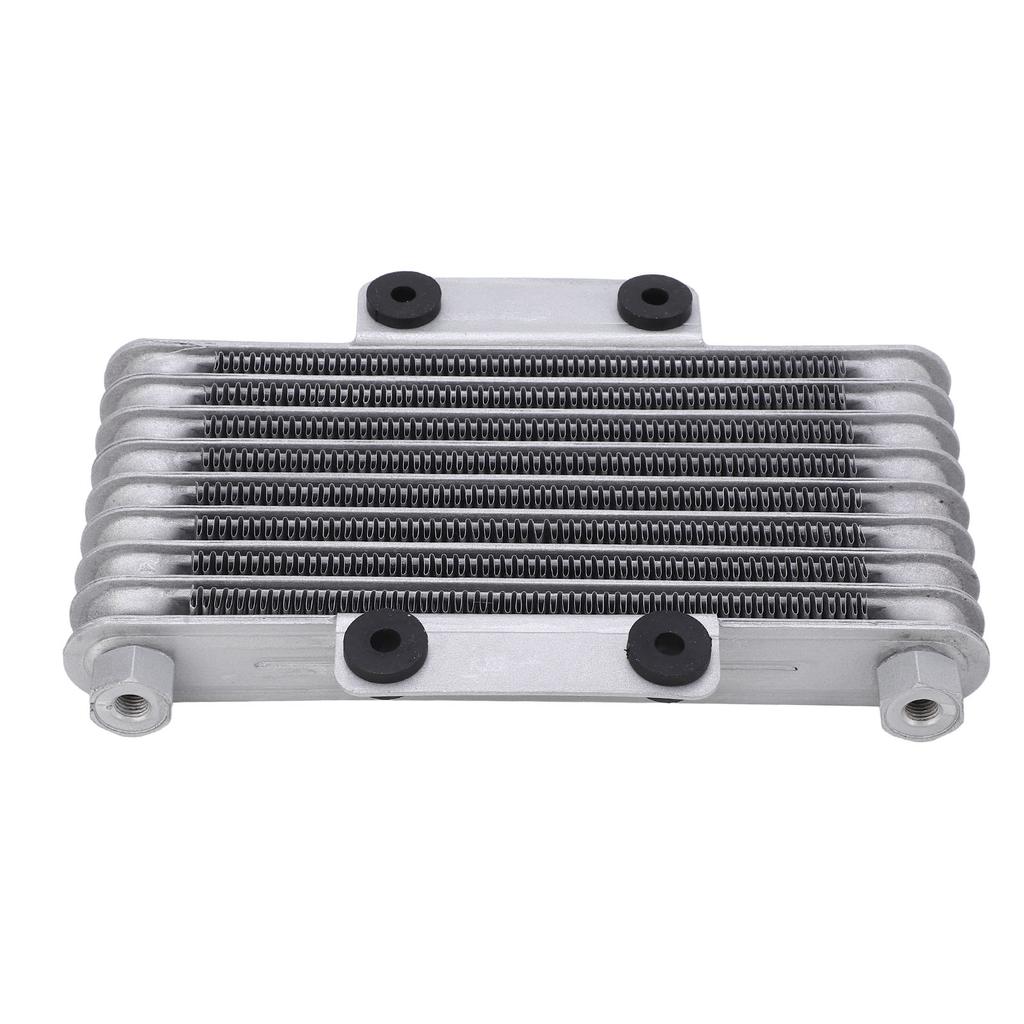 8 Row Motorcycle Oil Radiator Silver 125ml Low Wear Strong Power Fit For GY6 125CC‑250CC Motocross ATV
