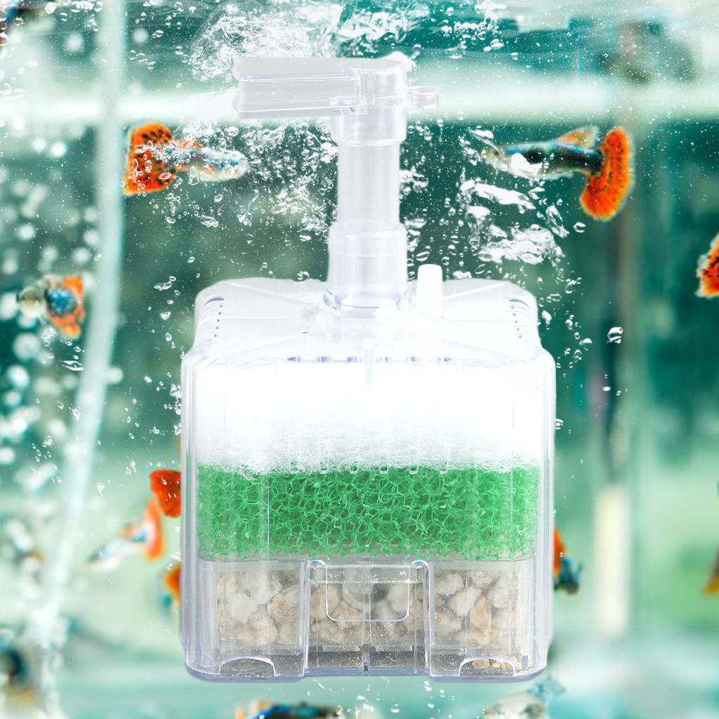 Aquarium Sponge Air Driven Filter Mini Multi Layer Filtration Fish Tank Biochemical Sponge Filter