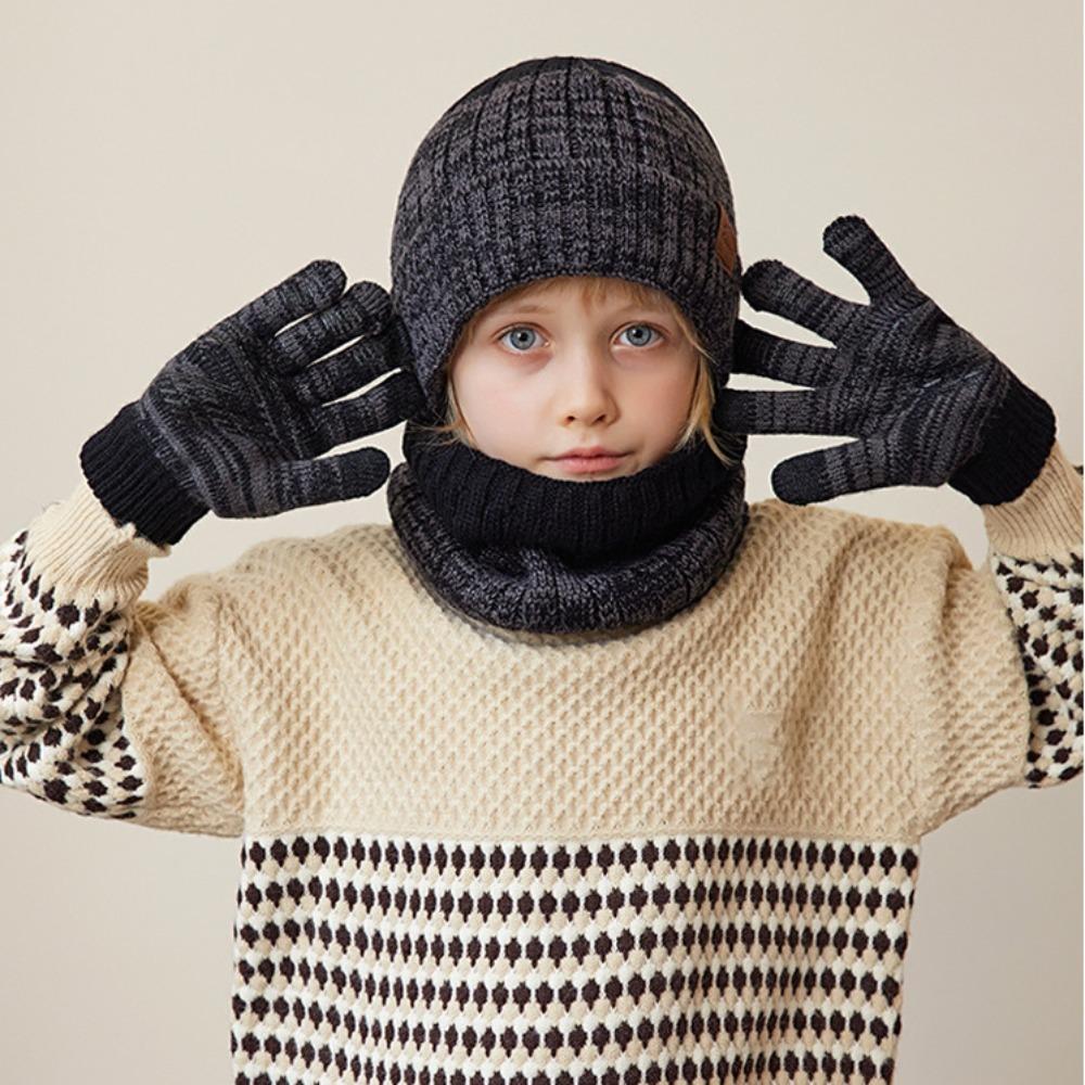 Windproof Baby Hats Scarf Set Ear Protection Winter Baby Cap New Baby Beanie Scarf Autumn Winter