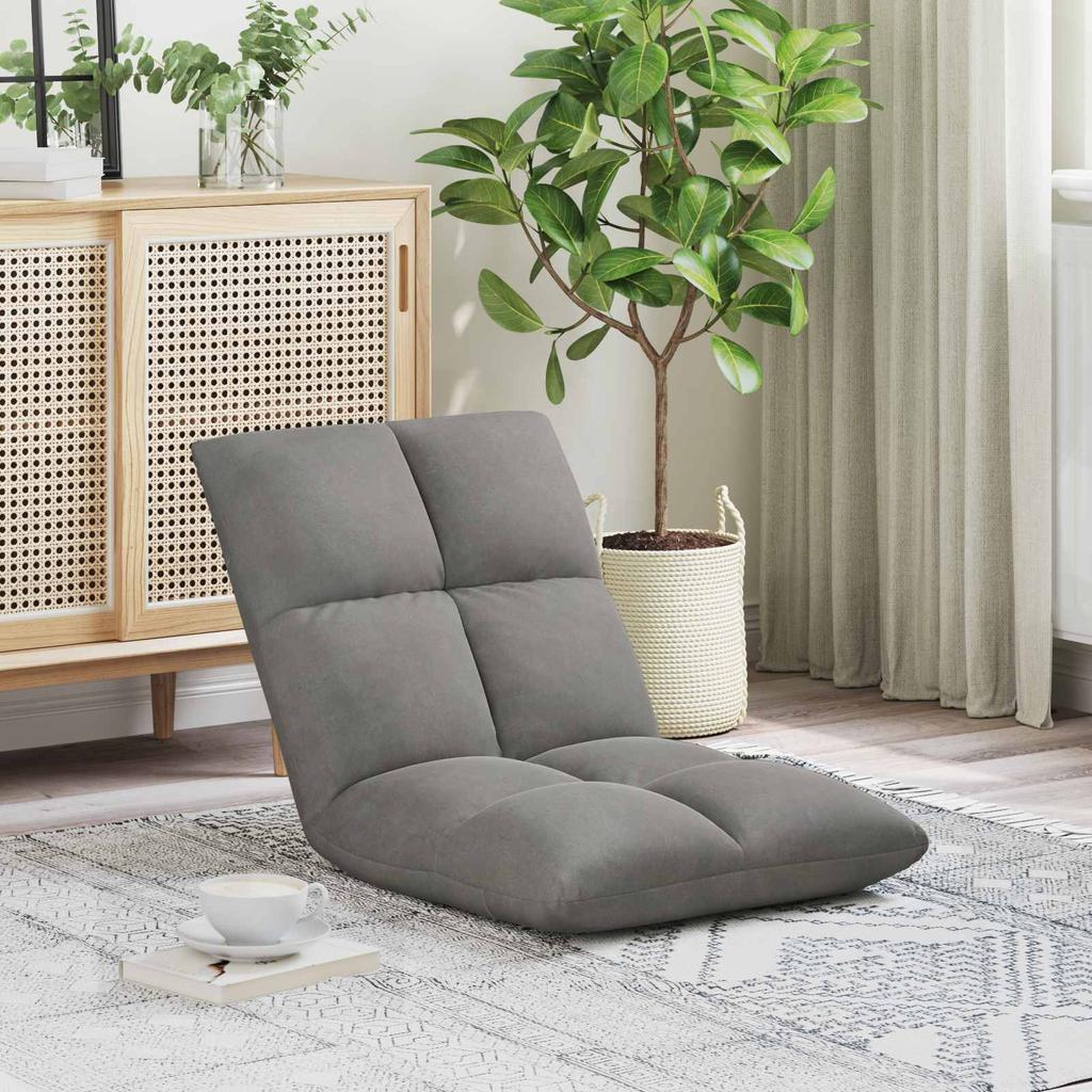Adjustable Floor Chair Light Gray