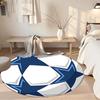 Tapis Rond Football Parfait pour Entrée Chambres Balcon Dortoir Tapis Rond Antidérapant Bureau Décoration Maison Cadeau Spirituel