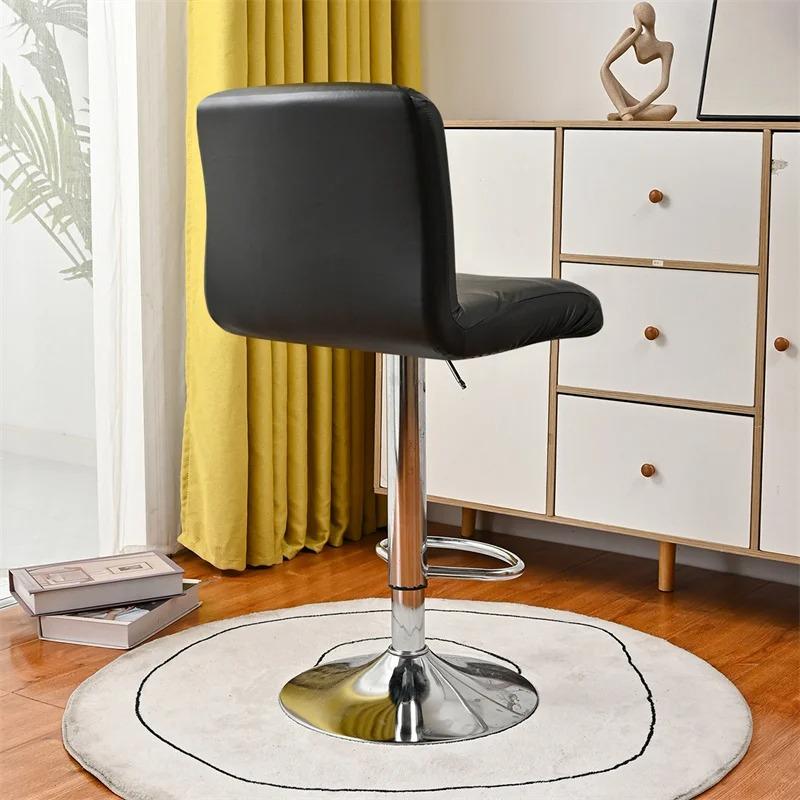 1 Pezzo Coprisedia Sgabello da Bar in Ecopelle Coprisedie Sedia da Pranzo Elastico Coprisedie Sedia con Schienale Basso Arredamento Ufficio Cucina Casa