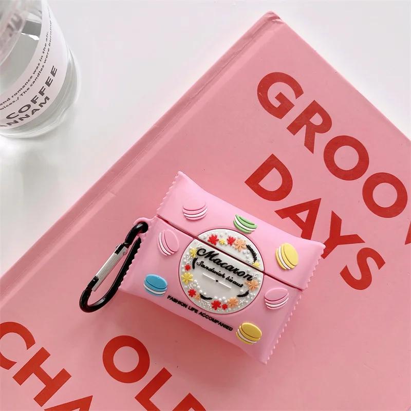 Macarons Cookies Cartoon Cute Earphone Cover Case for Airpods Pro Wireless Bluetooth Headphone Charging Box for Airpods 1 2 Case
