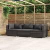 Day and Night - Day and Night 3-seater Garden Sofa with Gray Synthetic Rattan Cushions