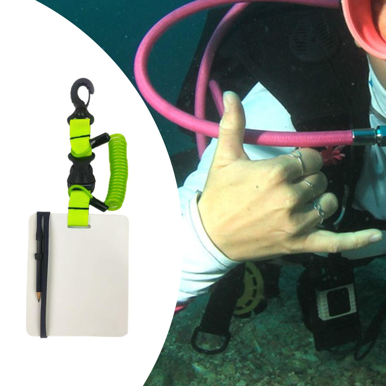 

Доска для письма под водой, подводный блокнот, с зажимом и карандашом, аксессуары зелёный