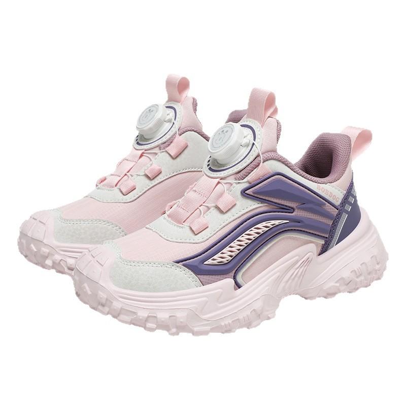 Babudou Girls' Shoes, New Autumn Collection, Children's Leather Waterproof Sports Shoes, Soft-soled Casual Shoes for Older Children
