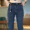 Men's Elastic Straight-Leg Six-Pocket Jeans - Casual Slim Fit for Spring & Summer