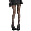„Spleißende schwarze Seidennetzstrumpfhose – Y2K-Stil“