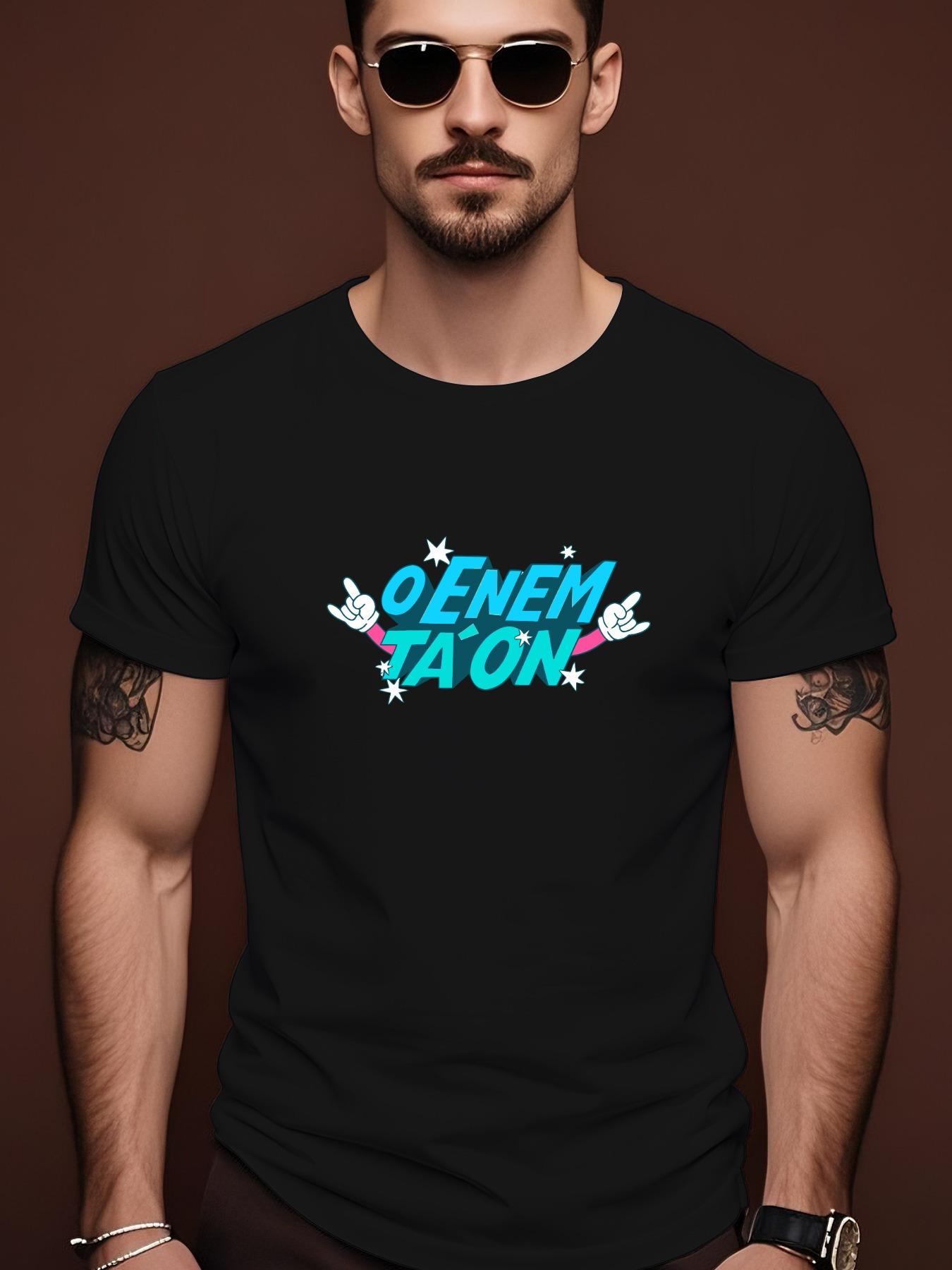 OENEMTAON Short Sleeve Tshirt - Summer Graphic Print Tee ... M