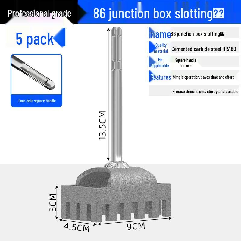 New Square Hole Puncher for Junction Box - Electrician's Thickened Socket Slotting Tool