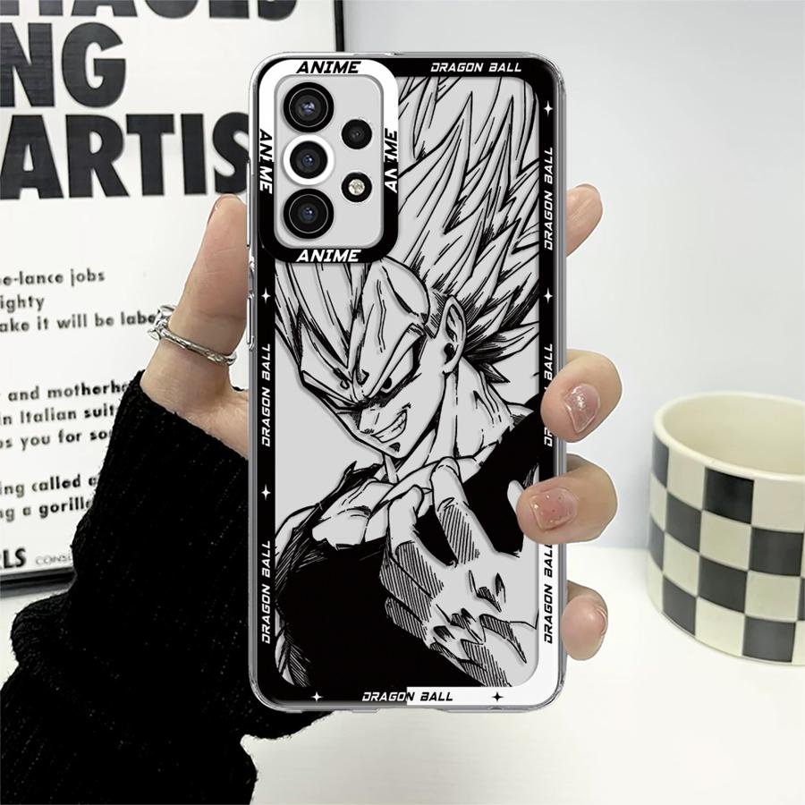 Dragon Ball Cool Vegeta Case for Samsung Galaxy A50 A72 A31 A16 A17 A52s A52 A12 A32 A71 A51 A21s Clear Phone Cover