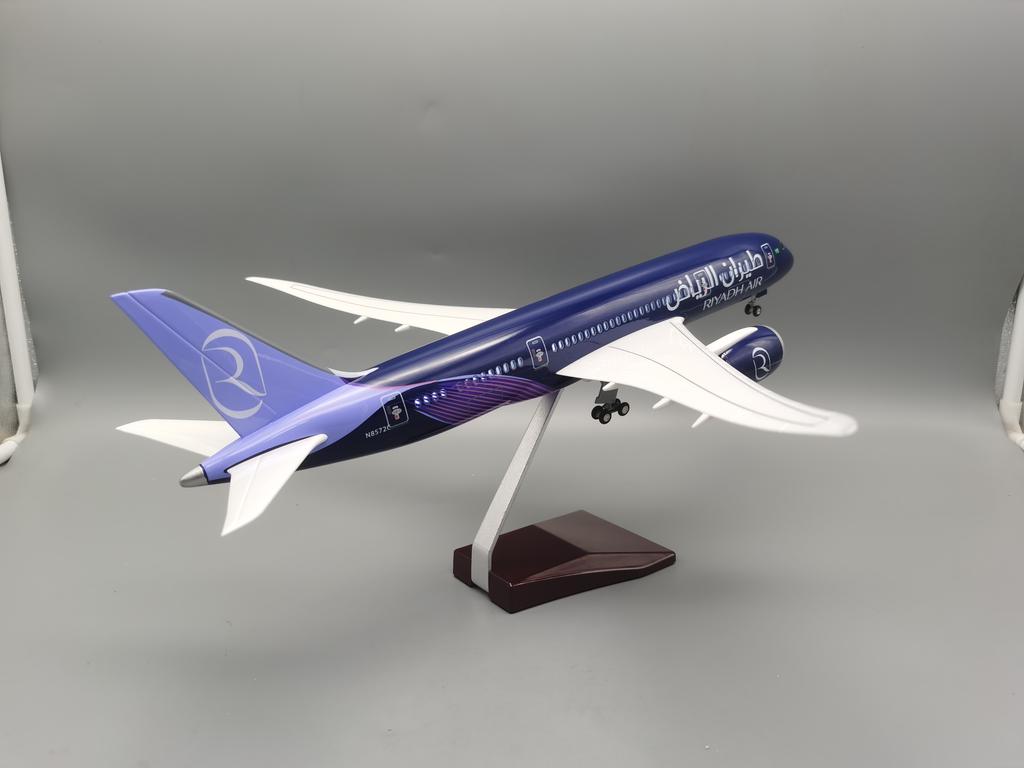 Diecast 47cm 787 B787 Model Riyadh Air Airline Simulation Airlines With Landing Gear Resin Aircraft Model Home Decoration