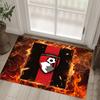 Bournemouth Football Design Crystal Velvet Carpet Cozy Non?Slip Printed Rug For Bedroom Living Room Entrance