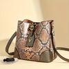 Unique Snake Print Tote Bag Gradient Color with Adjustable Shoulder Strap Multiple Compartments Golden-Tone Hardware Crossbody Purse for Everyday Use