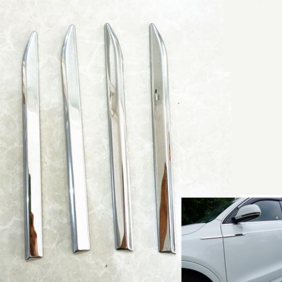 Car Front Side Fender Cover Decor Chrome Door Dagger Emblem Trim Accessories X4
