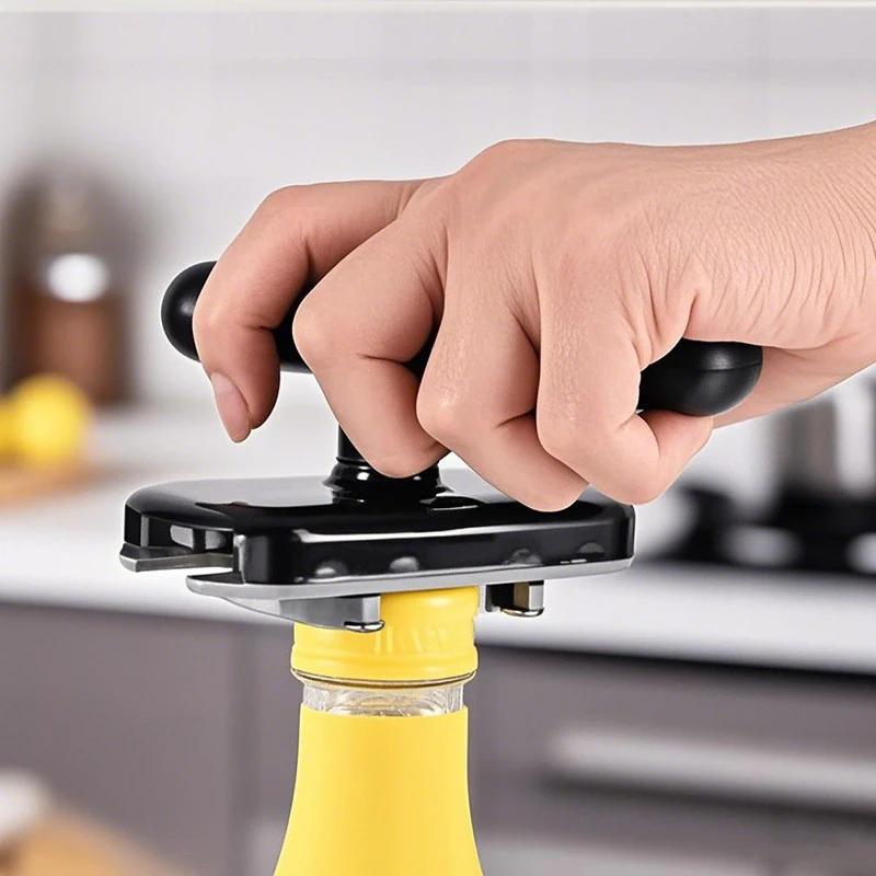 EasyOpen Multifunctional Kitchen Tool - ABS Material Manual Jar Opener, Effortless Lid Removal, Essential Handheld Can Opener
