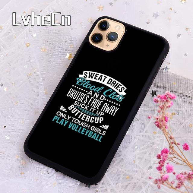 LvheCn Volleyball Sprüche Handyhülle Cover Für Für iPhone 17 Air 13 12 14 15 16 Pro Max Plus