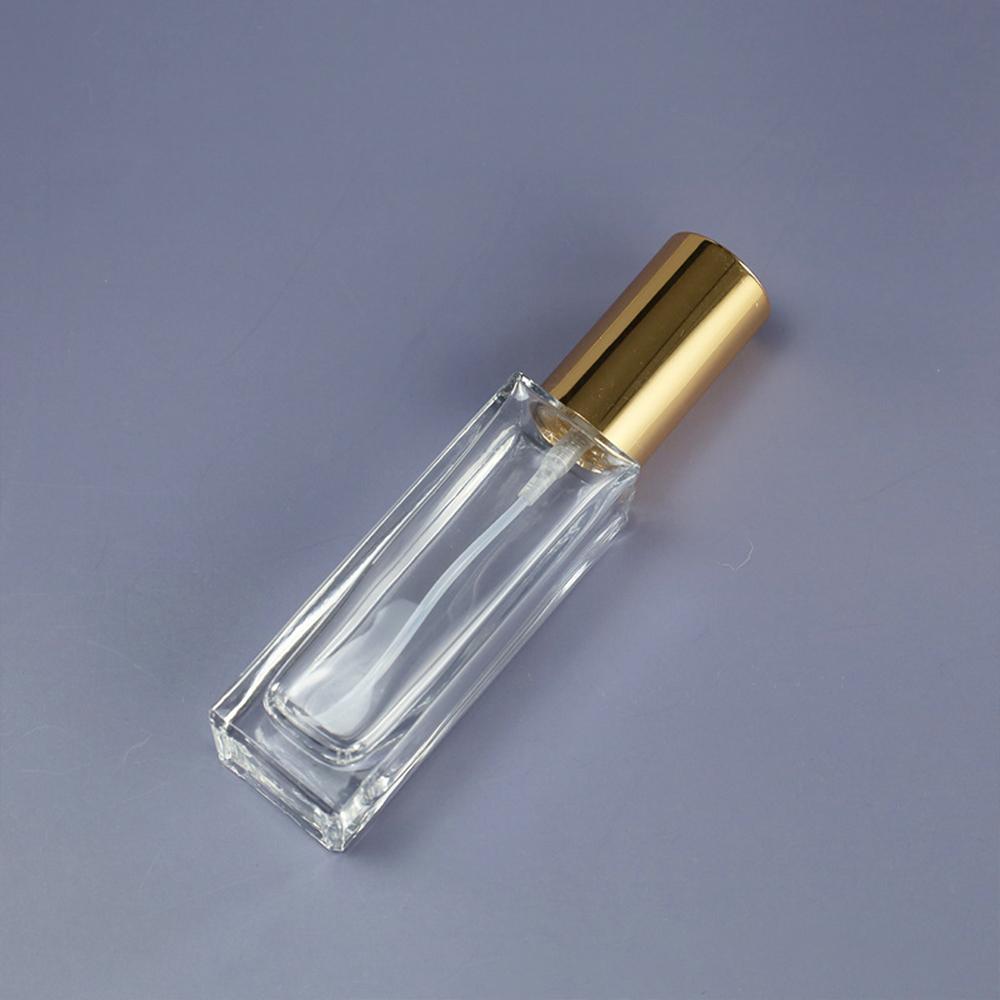 10pcs/20pcs 3ml 5ml 10ml 20ml 30ml 50ml Transparent Glass Spray Bottle Sample Glass Vials Perfume Atomizer Gold Silver Black Cap