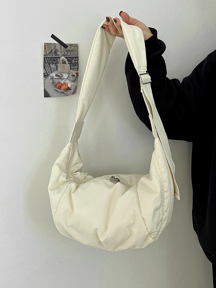 Crossbody bag women's 2025 spring new large-capacity dumpling bag down cotton simple and versatile shoulder bag tide commuting