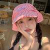 Embroidery Strappy Bandana Hat Korean Style Letter Headscarf Hat Plaid Baseball Cap  Vacation