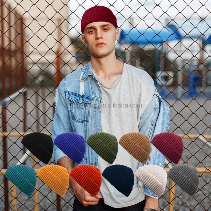 Hotsale Short Knit Watch Cap Cuffed Trawler Hats Skull Cap Designer Fisherman Beanie for Men and Women
