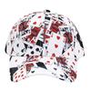 Unisex Poker Print Mesh Baseball Cap with Adjustable Back Buckle for Travel, Hiking, and Hip-Hop Styling.