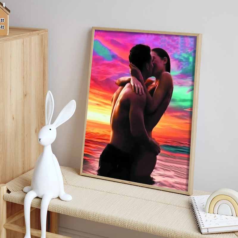 5D DIY Vollkreis Diamantmalerei "Liebespaar" Stickerei Kreuzstich Heimdekoration Geschenk