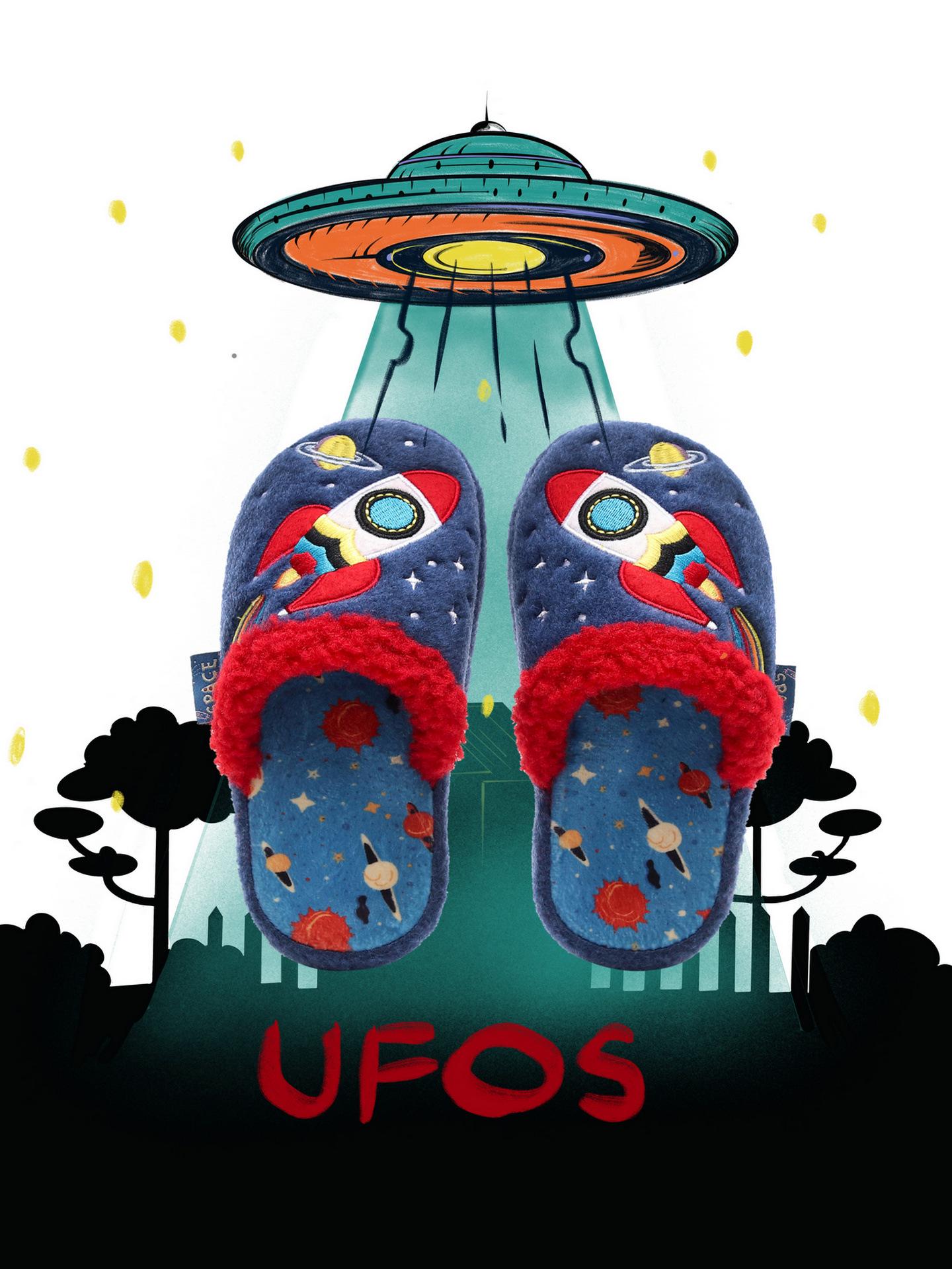 

Children s Cotton Rocket Slippers - 2025 New Cartoon Style for Indoors Size 32/33, Inner Length 21 cm