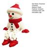 Yousheng 3D Printed Snowman Ornament Christmas Snowman Figurine with Articulated Legs Sitting Snowman Stress Relief Toy for Desk Shelf Festive