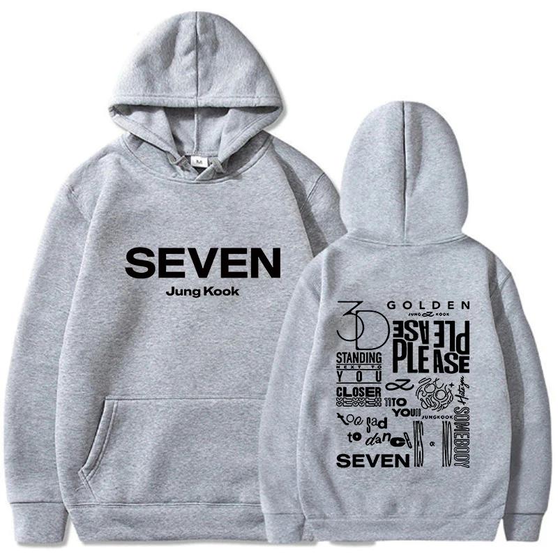 JungKook Seven Hoodie Women Harajuku Standing Next To You Hoodies Unisex Autumn Winter Vintage Seven Pullover Sweatshirts Korea L