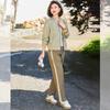 Women's Casual Long-Sleeve Top & High-Waist Pants Set