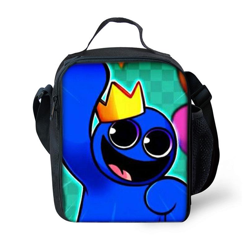 Rainbow Friends Rainbow Friends Lunch Bag Elementary School Picnic Bag Cartoon Shoulder Bag Satchel