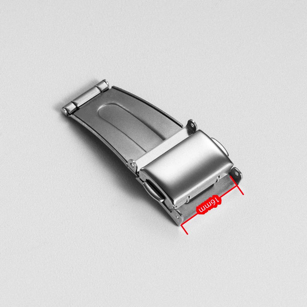 1PC 18MM 18MM 20MM Stainless Steel Double Push Button Clasp Buckle for Watch Strap Band Deployment Fold Buckle