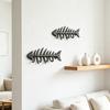 Portasciugamani da Parete a Forma di Spina di Pesce, Elegante Gancio in Ghisa con 4 Ganci per Asciugamani Accappatoi, Impermeabile Resistente alla Ruggine Decorazione Nautica per Casa e Pareti