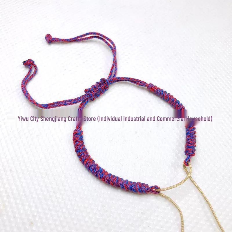 Tibetan-Style Hand-Woven Bracelet Cord with Dzi Bead and Safety Buckle