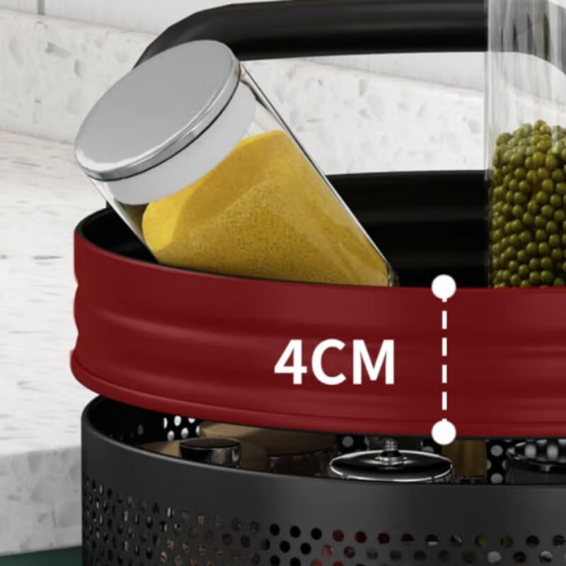 Bieying Rotating 3-Tier Kitchen Storage Rack with Wheels