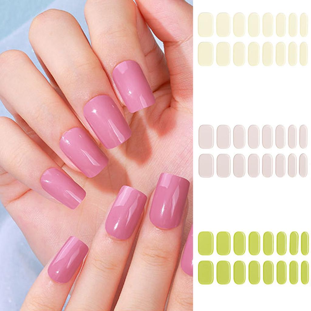 Semi Cured Gel Nail Strips Long Lasting Nail Polish Strips Salon Gel Nail Sticker Nail Art Wrap Decoration for Women