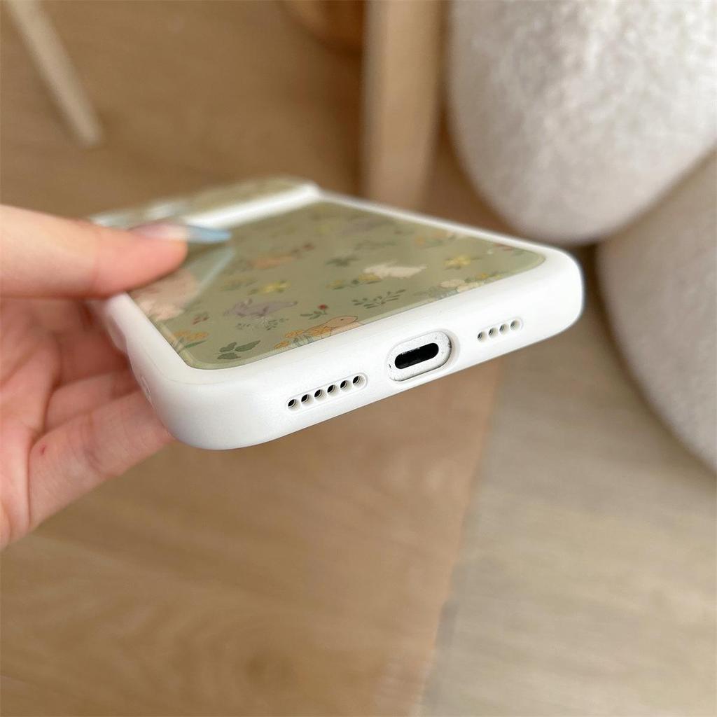 Floral Rabbit Anti-drop Phone Case for iPhone 15/Pro Max