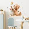 Cute Orange Cat with Butterfly Removable Waterproof Wall Stickers, Self-Adhesive Decor for Kids Room Bedroom Decoration